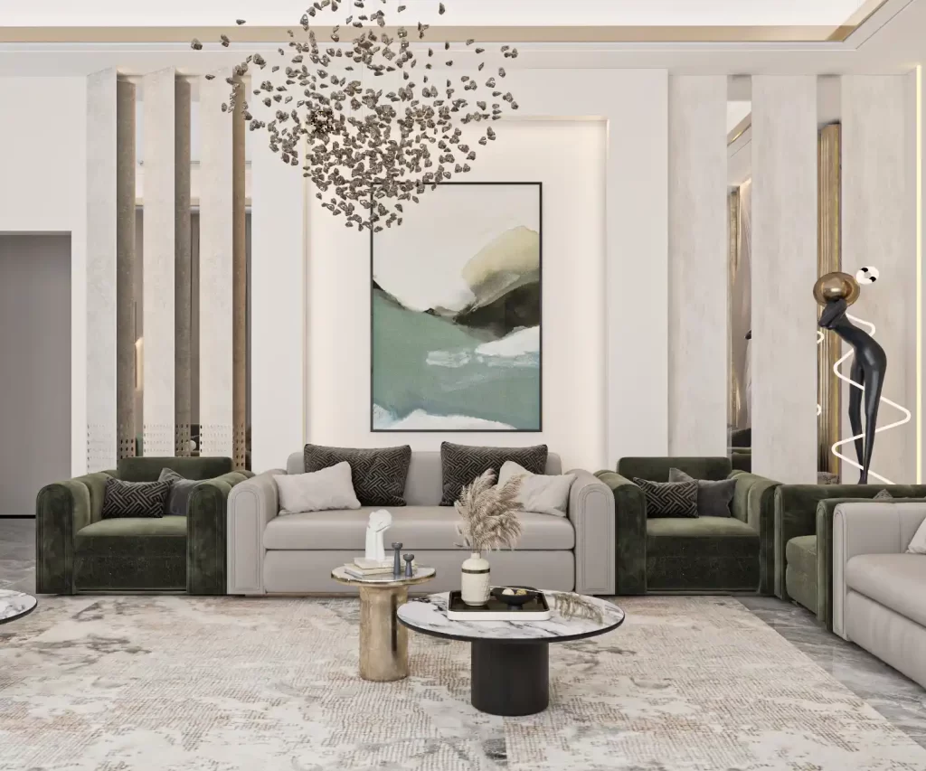 محلات ديكور في ابوظبي - أجمل تصميم مجالس 2026 : انعكاس للتراث الغني 